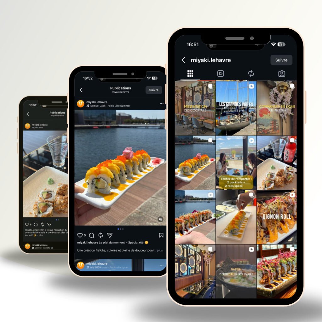 Communication digitale restaurant japonais Le Havre